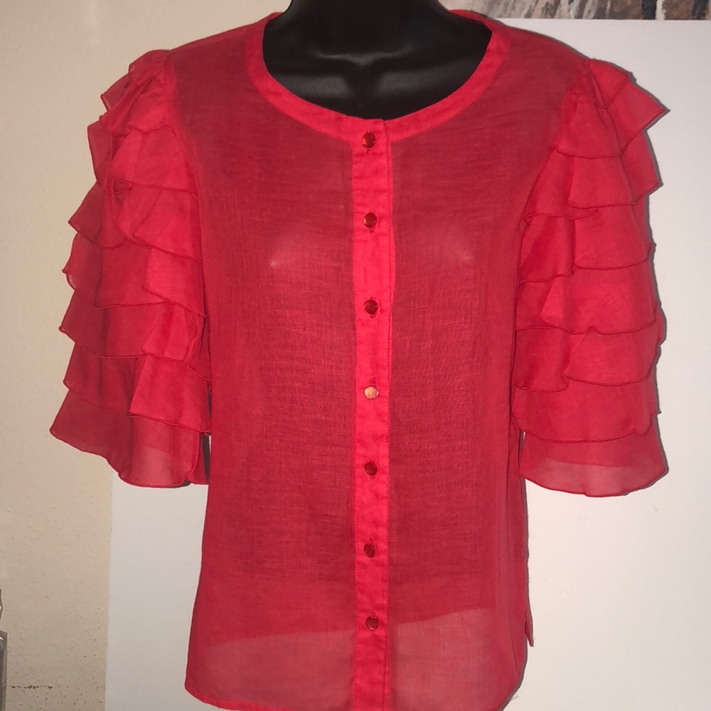 VINTAGE RUFFLE TOP